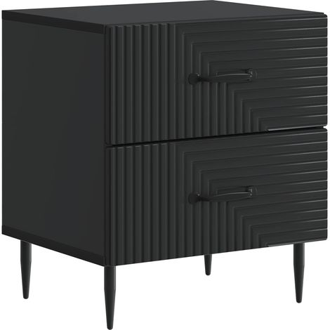 Bedside Cabinet Black 43 x 34.5 x 47.5 cm Engineered Wood vidaXL