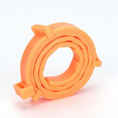 Collier anti-puces et tiques pour chien et chat, en caoutchouc, ajustable, pour chiot (10 mois), protection anti-moustiques incluse - Orange (lot de 2) (1/4)
