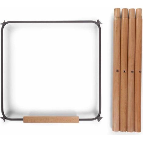 CHILDHOME, Set di piedi extra lunghi per il seggiolino per bambini Evolu 2, adatto all'isola della cucina o al bar, altezza 90 cm, poggiapiedi, legno di faggio, facile da assemblare, colore antracite (1/4)