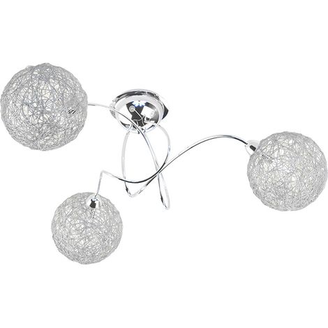 Plafoniera Contemp Willow Metallo Cromo Diffusore Alluminio 3 Luci G9 (1/4)