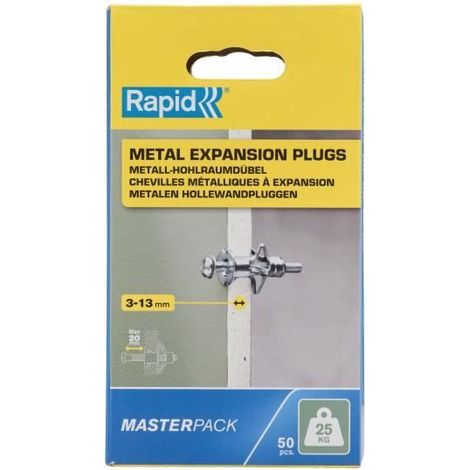 Dübel mit Expansion ø8x32, 25kg, Schraube M4x40 - 50 Stück- Rapid