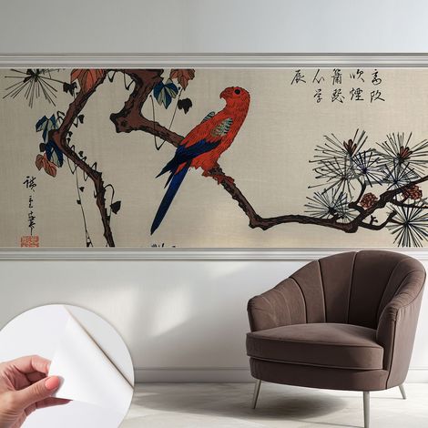 Tapete Selbstklebend - Fototapete mit Motiv - Wandtapete modern - Wanddeko Vogel auf einem Ast 250x104 cm (1/5)