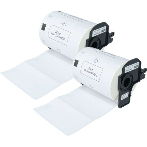 vhbw 2x Label Roll with Holder 102mm x 51mm (600 Label) Replacement for Brother DK-11240 for Label Maker (1/4)