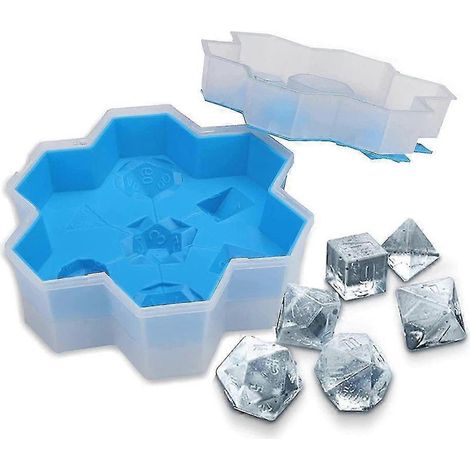 Bacs à glaçons - Bacs à glaçons pour congélateur, moule à glaçons créatif en forme de dés pour cocktails et boissons, bacs à glaçons empilables avec couvercles (1/5)