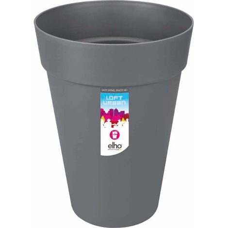Elho Loft Urban Round High 42 Anthracite Vaso Rotondo