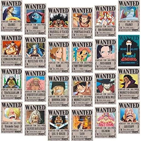 REAL-LISTIC Affiche de recherche 28,5 cm × 19,5 cm Nouveau Zorro Luffy 1,5 milliard