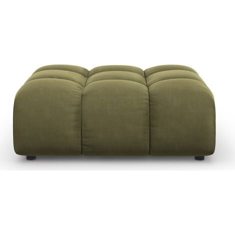 Pouf en velours vert clair (1/4)