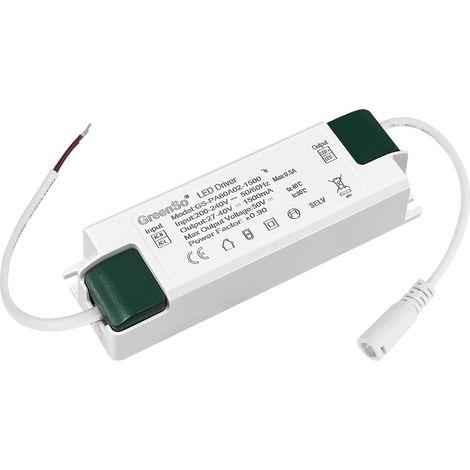 60W LED Transformateur Alimentation 27-40Vdc 1500mA Courant Constant Pilote, LED Driver pour Eclairage de Plafond, Plafonnier Panneau 60x60, 120x30, 120x60cm, GS-PA60A02-1500 (1/5)