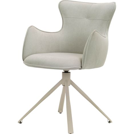 Polsterstuhl 59x63x86 Velours hellgrau AURORA 01 (1/4)