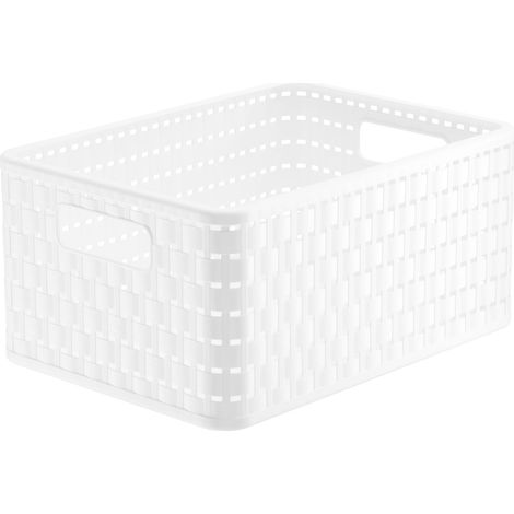 Rotho Korb Country A5, 11 L weiß Boxen, Körbchen & Kisten