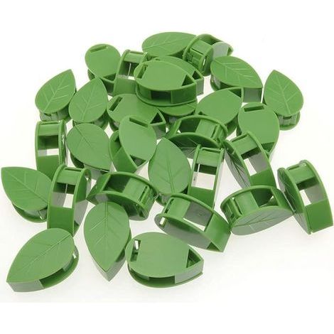 20 pieces - green - indoor plant finishing clip, climbing wall flower fastener, s