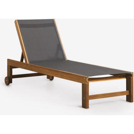 Pack de 2 tumbonas reclinables en madera Valerys SKLUM (1/5)