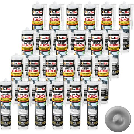 IsolBau Silicone Sanitario Grigio Sanitär Silikon 24 x 300ml (1/5)