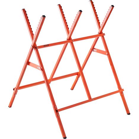 Chevalet de Sciage, Capacité de Charge 117,9 kg, Tréteau de Sciage Pliable, Hauteur Réglable, avec Pieds Robustes et Patins Antidérapants, Outil pour Menuiserie, Menuisiers, Bricoleurs de Bois (1/5)