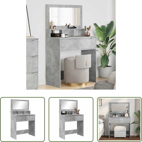 Schlafzimmermöbel - Schlafzimmer-Frisiertische Beton Grau 80 x 39,6 x 135 cm (1/5)
