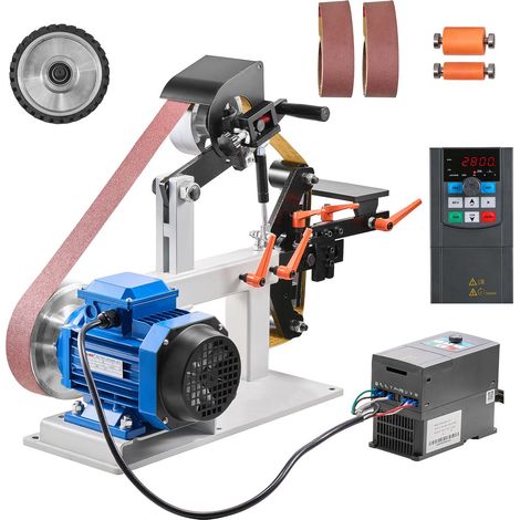 Ponceuse à bande et à disque d'établi 1,5 kW, roue 427 x 30,5 cm, bande réglable, 0-2800 tr/min. (1/5)