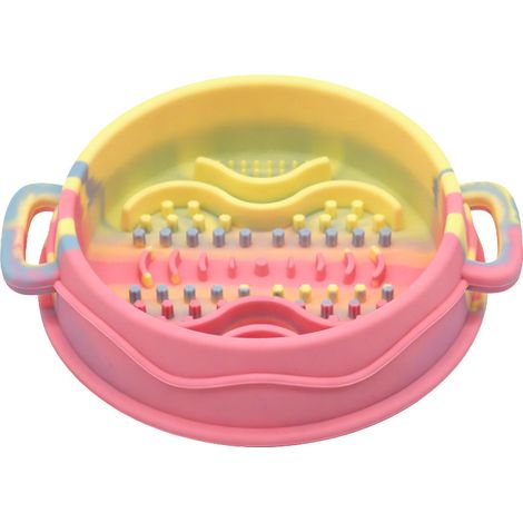 Gamelle anti-glouton en silicone pour chien - Gamelle à lécher anti-anxiété pour chiots, petits chiens et chats (1/4)