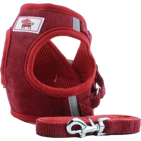 Gilet Harnais Doux d'entraînement Mesh Tissu Dog Vest Harnais pour Chiot, Chats, Petits Animaux (rouge) (1/2)