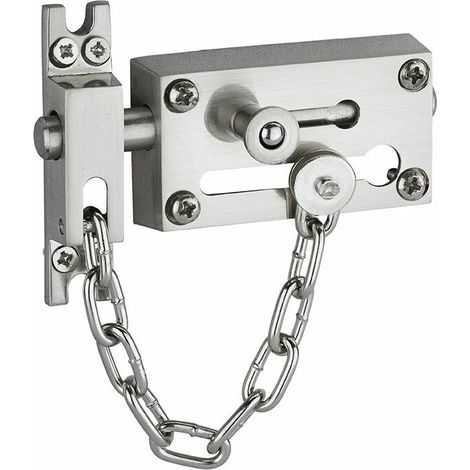 Verrou entrebâilleur pour porte d'entrée, chaîne en acier, 81mm - (1/2)