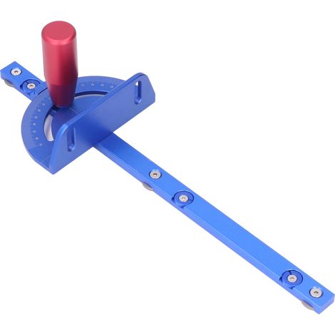 Guide de précision en alliage d'aluminium pour scie à table, avec poignée poussée, disque de retenue amovible, accessoire de mesure réglable (1/5)