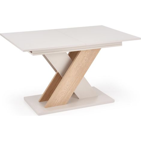 Mesa Houston 1724, Roble crema + Cachemira, 76x85x130cm, Alargamiento, Aglomerado laminado (1/5)