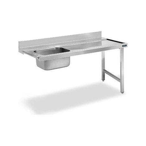 Table de Prélavage Inox avec Bac à Gauche et sans Étagère - Distform