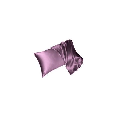 Taie d'oreiller en satin, taie d'oreiller unie (lot de 2), taie d'oreiller ultra douce, violet cristal (1/5)
