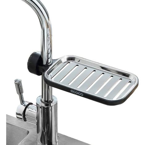 MHTECH Étagère de Douche pour shampoing, Savon (sans perçage), Gris et Noir (Combinaison ABS et Acier Inoxydable) (1/5)