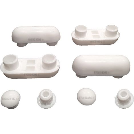 Kit 8 pezzi paracolpi PAR006 misti bianchi in plastica per Copriwater sedile Wc (1/2)