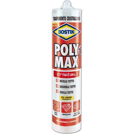 Uhu Bison COLLA BOSTIK POLY MAX CRISTAL  gr. 300 - Trasparente 12.00 pz