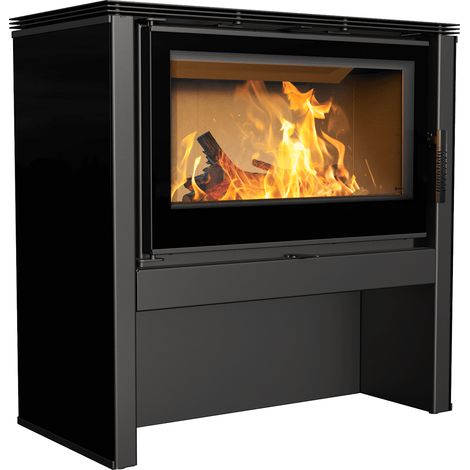 Kaminofen aus Stahl KRATKI JUNO 12 kW Ø 160 schwarzes Paneel (1/5)