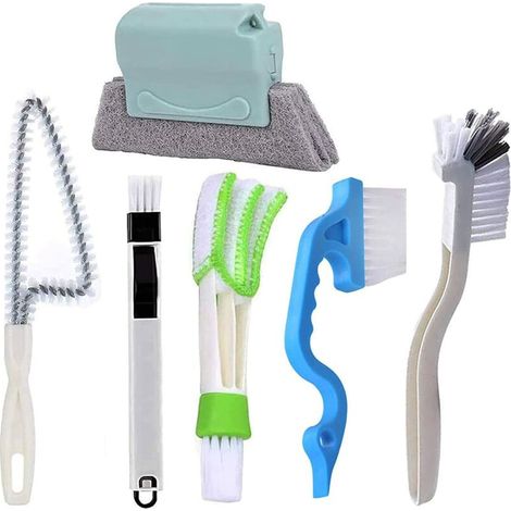 Spazzole per pulizia, Spazzola per pulizia scanalature finestre domestiche, Spazzola per pulizia finestre piccole, per cucina, persiane, Spazzola per pulizia angoli (1/5)