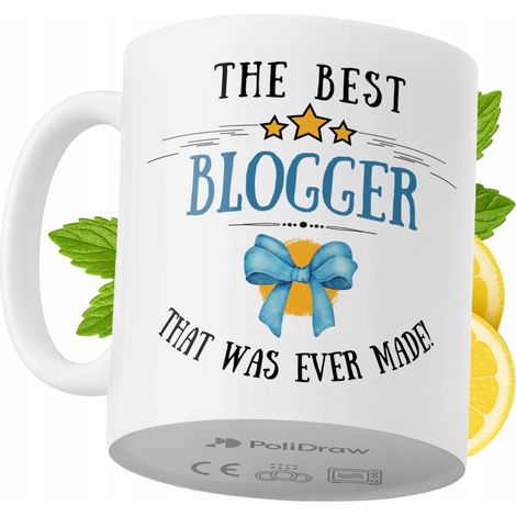 Tazza divertente e umoristica per blogger, ideale per caffè e tè, con grafica e testo spiritosi. Perfetta per compleanni, onomastici e festività. Tazza premium per occasioni speciali, ideale per casa, (1/5)