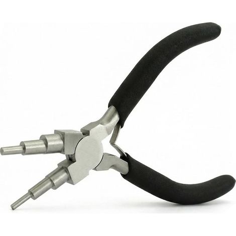 Steps Ohrringzange für Schmuck und Bastelarbeiten – Kopfdurchmesser 2,5 bis 9 mm – Komfortable, rutschfeste Griffe – Geschmiedeter Kohlenstoffstahl (1/5)