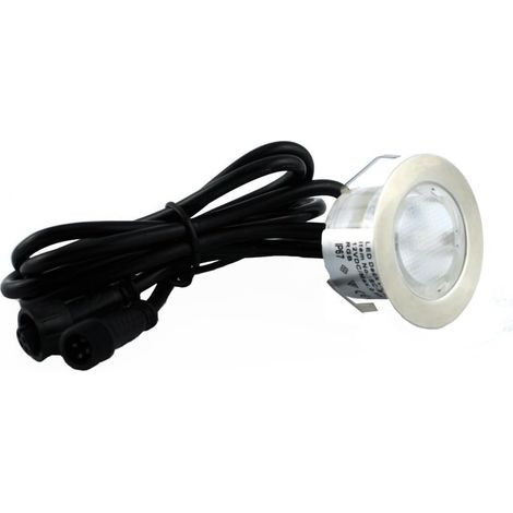 10 Spot LED Eclairage Extérieur Encastrable Sol Terrasse Bois,45mm Spots Encastré Extérieur Fait en IP67 DC12V 1W Avec Alimentation EU Pour Jardin Escalier Patio RGB (1/5)