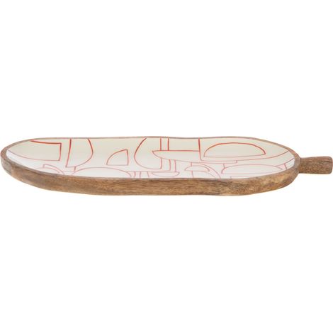 Amadeus - Plat feuille ambre 50 cm