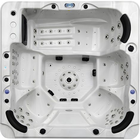 SPA 6 places blanc avec accessoires - Gamme prestige ULYSSE IV - 132 jets - l220 x L220 x H97 cm - Système Balboa (1/5)