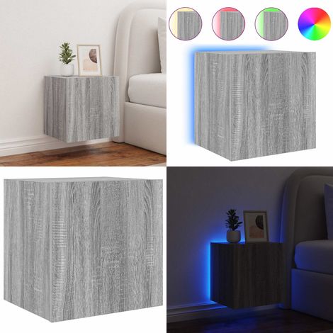 TV-Wandschrank mit LED-Leuchten Grau Sonoma 40,5x35x40 cm - TV-Schrank - Holzschrank - Regal - Wohnzimmer Dekoration - Smart Home - Home & Living (1/5)