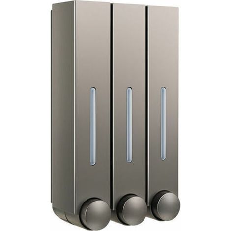 Distributeur et organisateur de pompe de douche mural chambres - Contient du shampoing, du savon, du revitalisant, du gel douche, de la lotion - Chambres claires, bouton-poussoir - Chaque ch