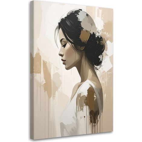 Wandbild Weibliche Figur abstrakt in beige 20x30 (1/5)