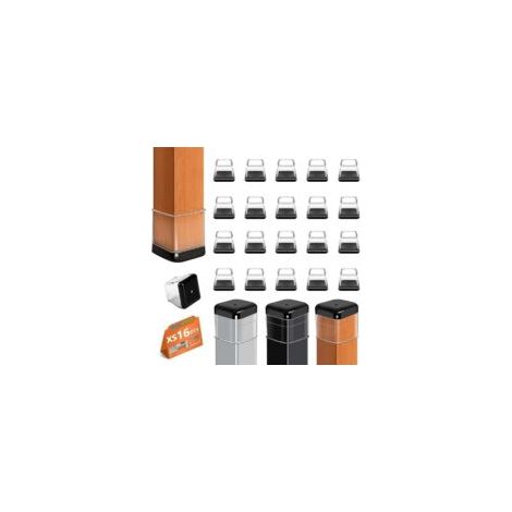 Protectores cuadrados para patas de sillas ZVD, 16 unidades, fundas para patas de muebles, resistentes a los arañazos y con almohadillas elásticas - Crezuo (1/4)