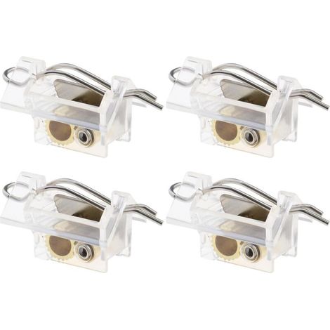 Set mit 4 Jalousien inklusive Kordel, Hilfsmechanismus, Ersatzteilen für Jalousien, Inneneinrichtungselementen, dekorativem Zubehör, transparent