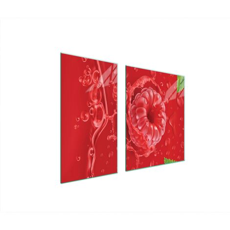 GLASSCHUTZPLATTE FÜR HERD 90x52 HIMBEERE (1/5)