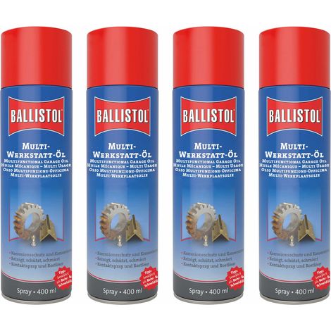 Spray BALLISTOL Huile multi-atelier, 400 ml, 4 unités
