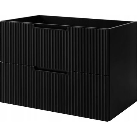 Meuble de salle de bain suspendu sous vasque VENA noir 80 cm