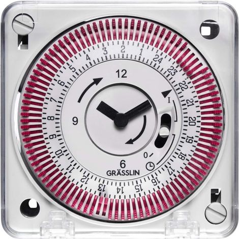 Grässlin 02.79.1001.1 tactic 211 E analoge Zeitschaltuhr Einbau Gangreserve, Fronttafeleinbau, mechanisch, 1 Kanal, Tagesprogramm, Quarzantrieb, 3 Tage Gangreserve, 110✔230 V, 15 Min. Schaltzeit, IP20 (1/5)