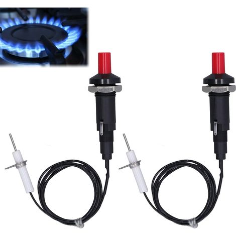 Allumage Piézo,Allumage Piézo-électrique,2 Pièces Allumeur Piézoélectrique,Kit D'allumage Piézo-électrique,D'allumage Piézoélectrique,D'allumage Piezo Spark Kit pour Gril à Gaz,Cheminée,Chauffage
