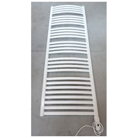 Seche-serviette electrique 1250W fluide caloporteur blanc H.1750mm L.600mm cintré thermostat IR MINORCA RADSON MI0617EL (1/5)