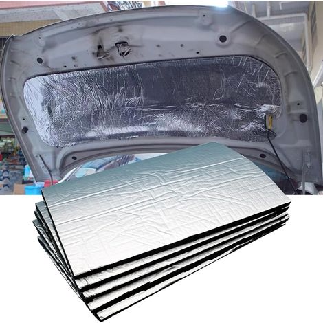 Tapis de Voiture Isolant, Tapis D’Isolation Acoustique, Tapis Insonorisants pour Voiture, Absorbe et Réduit Efficacement Les Vibrations de la Route et Le Bruit du Moteur, 5 Pièces, 250 x 180 x 5mm (1/5)