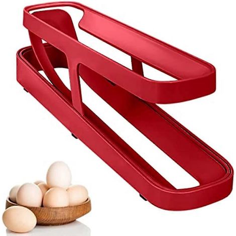 Eierhalter für den Kühlschrank, automatisch rollender Eierbehälter, 2-stöckiger Eierspender (1/5)